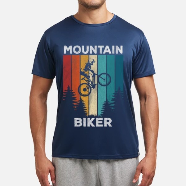 Mountain biker vintage ciclista