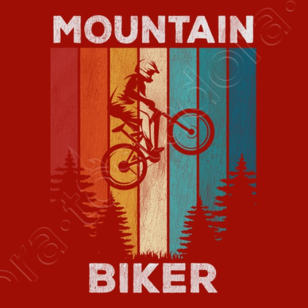 Mountain biker vintage ciclista