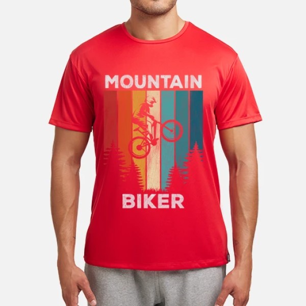 Mountain biker vintage ciclista
