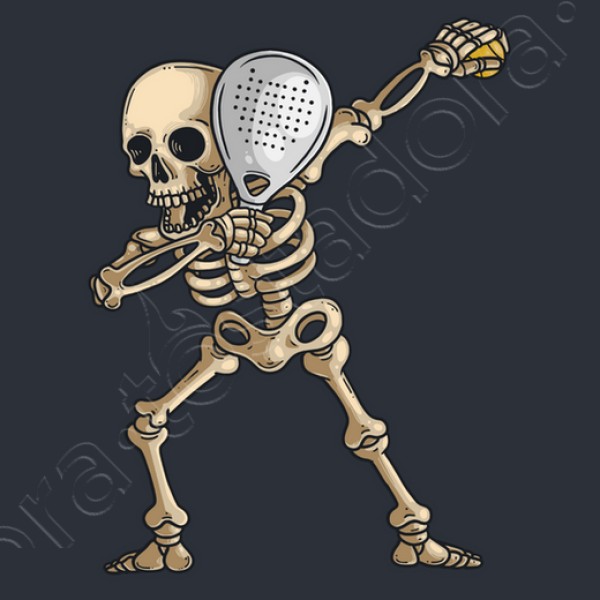 jugador de pu00e1del frotando esqueleto cru00e1