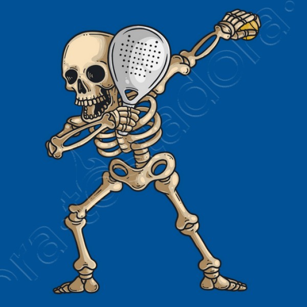 jugador de pu00e1del frotando esqueleto cru00e1