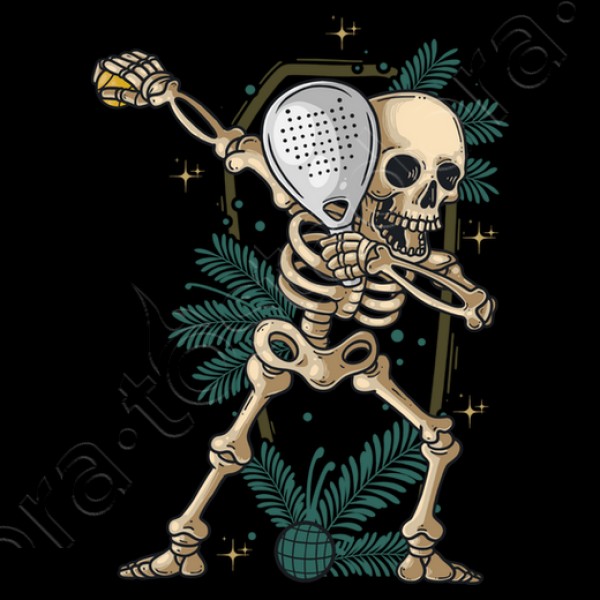 padel dabbing jugador de pu00e1del esquelet