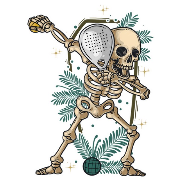 padel dabbing jugador de pu00e1del esquelet