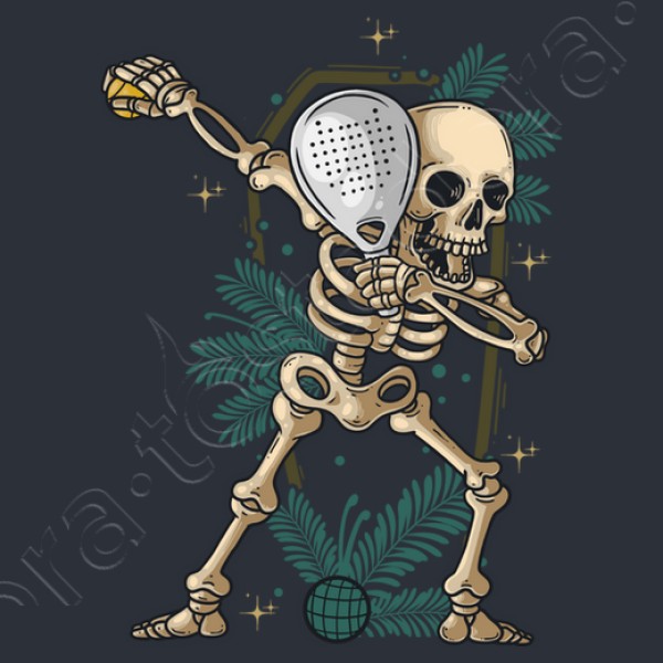 padel dabbing jugador de pu00e1del esquelet