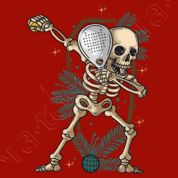 padel dabbing jugador de pu00e1del esquelet