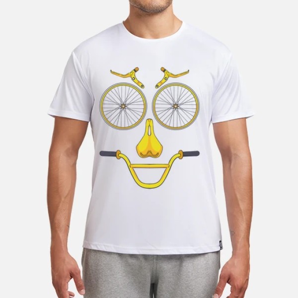 Cara Bici Piezas Bicicleta Sonrisa Deporte Ciclismo Divertida