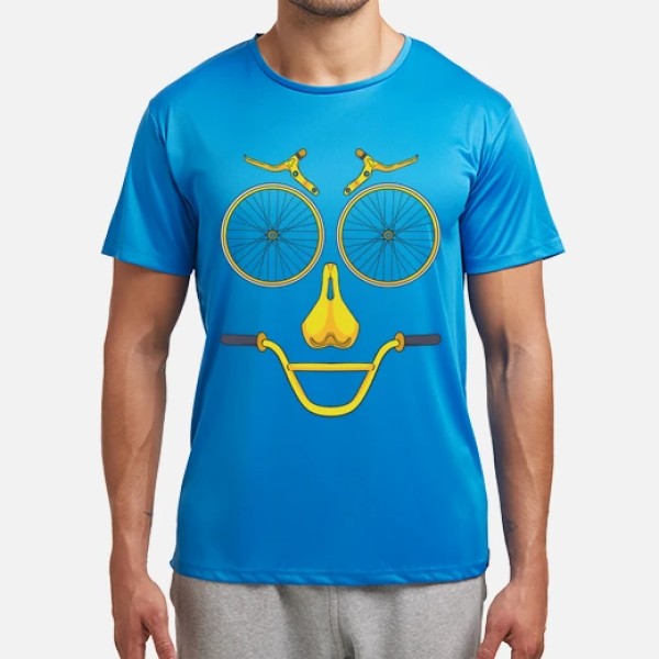 Cara Bici Piezas Bicicleta Sonrisa Deporte Ciclismo Divertida