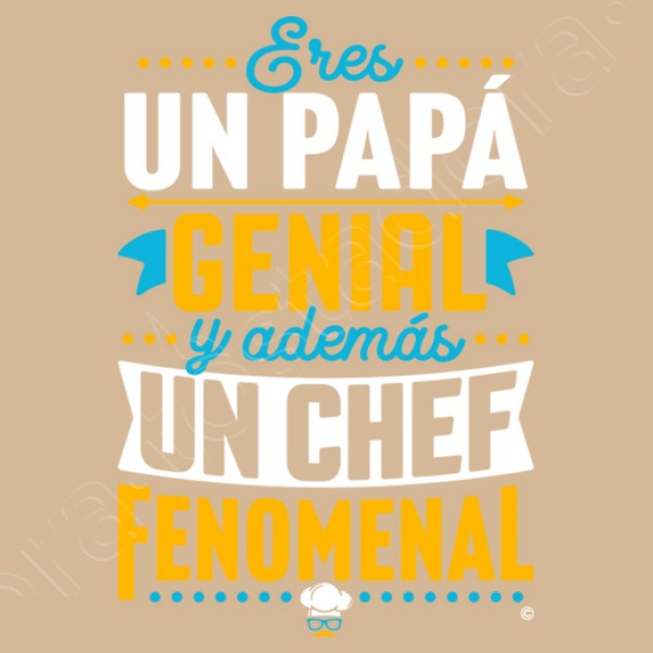 Papu00e1 genial Chef fenomenal regalos du00eda del padre