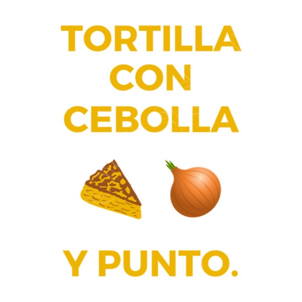Tortilla con cebolla delantales graciosos delantal divertido con frase graciosa