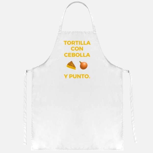Tortilla con cebolla delantales graciosos delantal divertido con frase graciosa