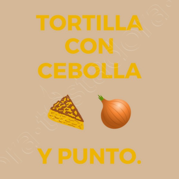 Tortilla con cebolla delantales graciosos delantal divertido con frase graciosa
