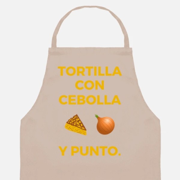 Tortilla con cebolla delantales graciosos delantal divertido con frase graciosa
