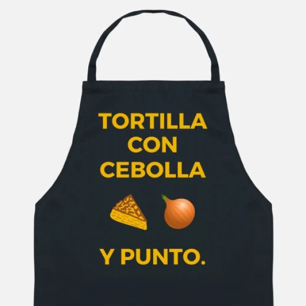 Tortilla con cebolla delantales graciosos delantal divertido con frase graciosa