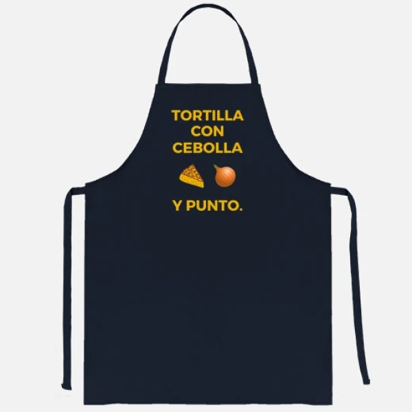 Tortilla con cebolla delantales graciosos delantal divertido con frase graciosa
