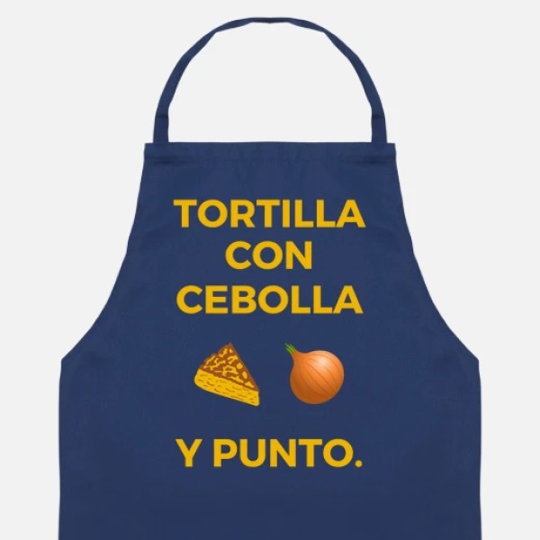 Tortilla con cebolla delantales graciosos delantal divertido con frase graciosa