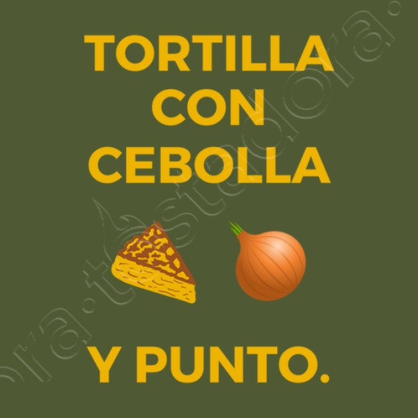 Tortilla con cebolla delantales graciosos delantal divertido con frase graciosa