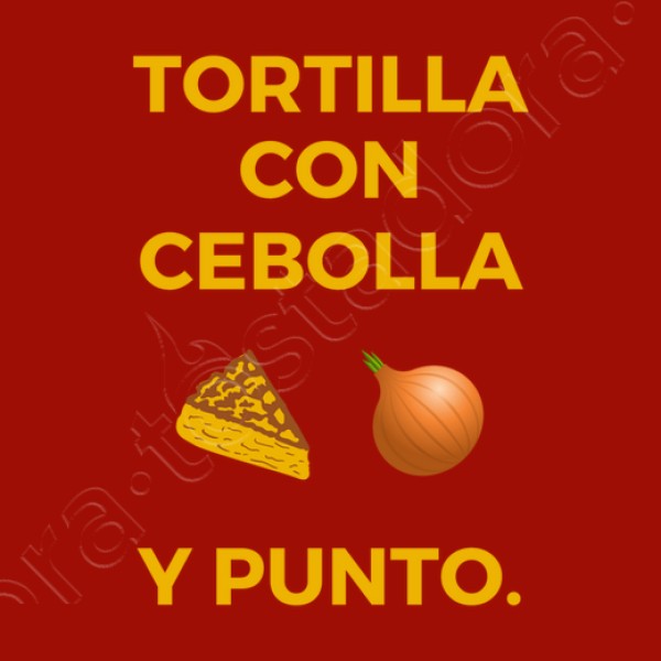 Tortilla con cebolla delantales graciosos delantal divertido con frase graciosa