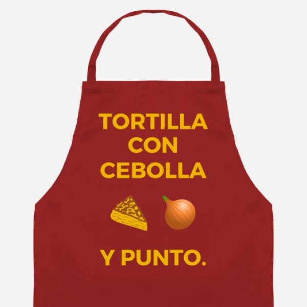 Tortilla con cebolla delantales graciosos delantal divertido con frase graciosa