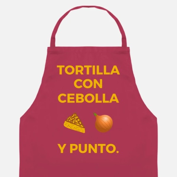 Tortilla con cebolla delantales graciosos delantal divertido con frase graciosa