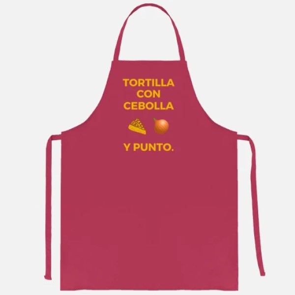 Tortilla con cebolla delantales graciosos delantal divertido con frase graciosa