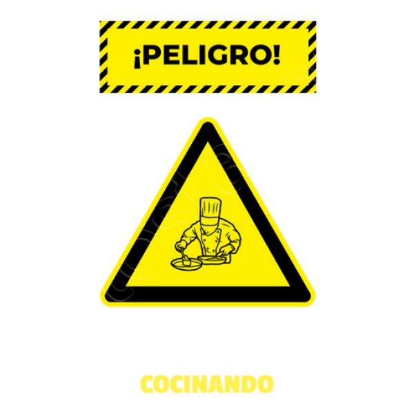 peligro cocinando nombre personalizado