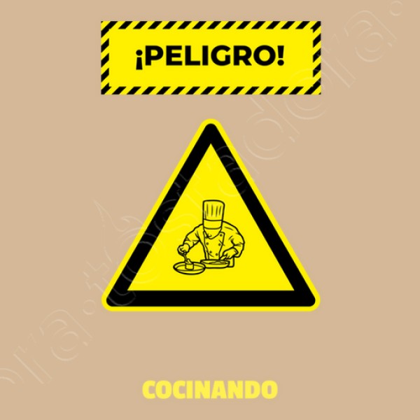 peligro cocinando nombre personalizado