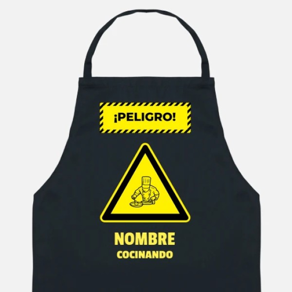 peligro cocinando nombre personalizado