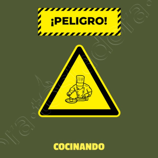 peligro cocinando nombre personalizado