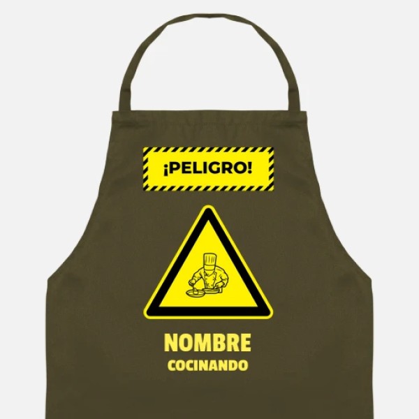 peligro cocinando nombre personalizado