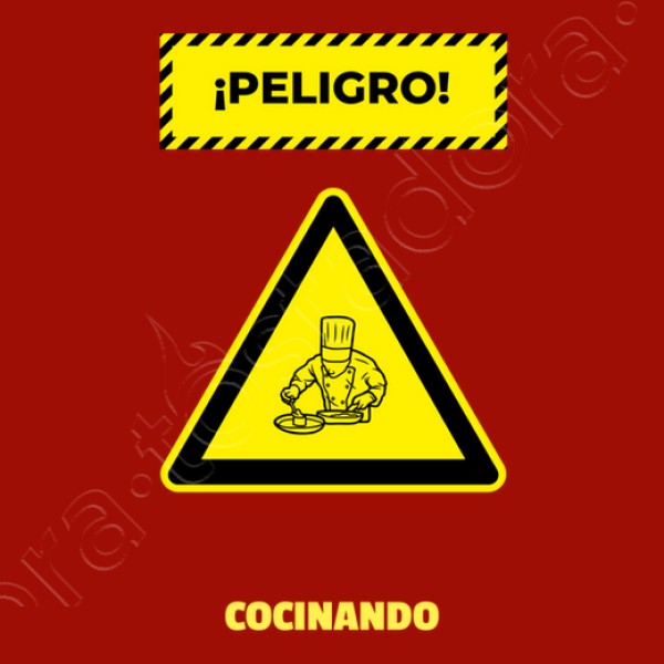 peligro cocinando nombre personalizado