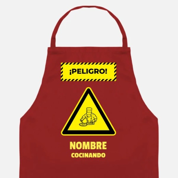 peligro cocinando nombre personalizado