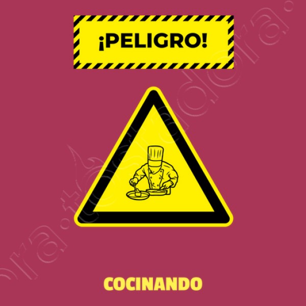 peligro cocinando nombre personalizado