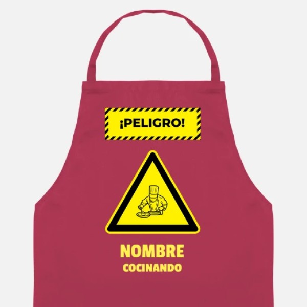 peligro cocinando nombre personalizado