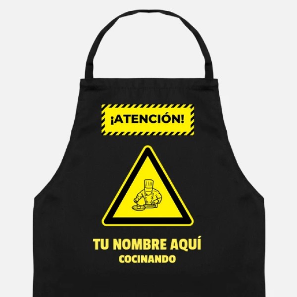 atencion cocinando nombre personalizabl