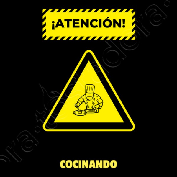 atencion cocinando nombre personalizabl