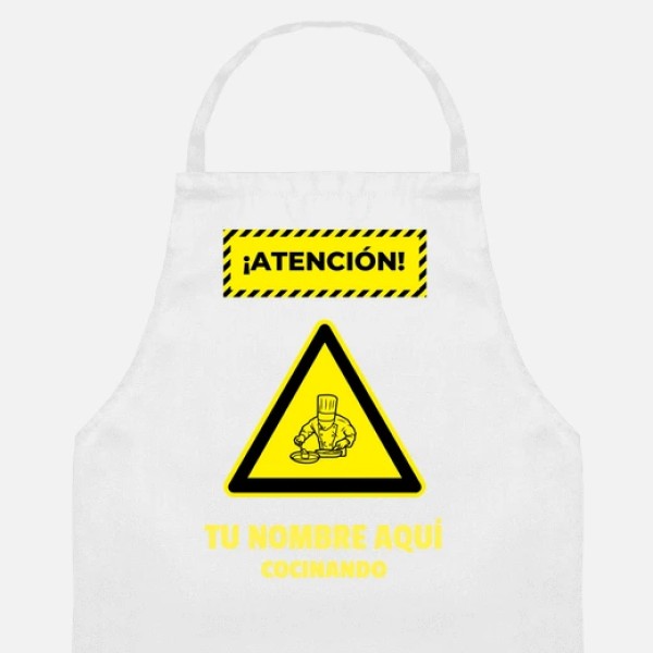 atencion cocinando nombre personalizabl