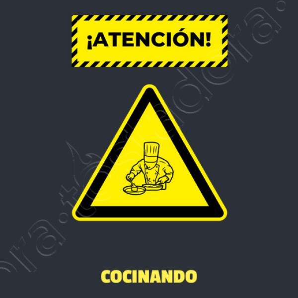 atencion cocinando nombre personalizabl