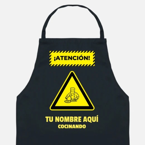 atencion cocinando nombre personalizabl
