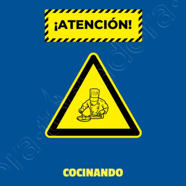 atencion cocinando nombre personalizabl