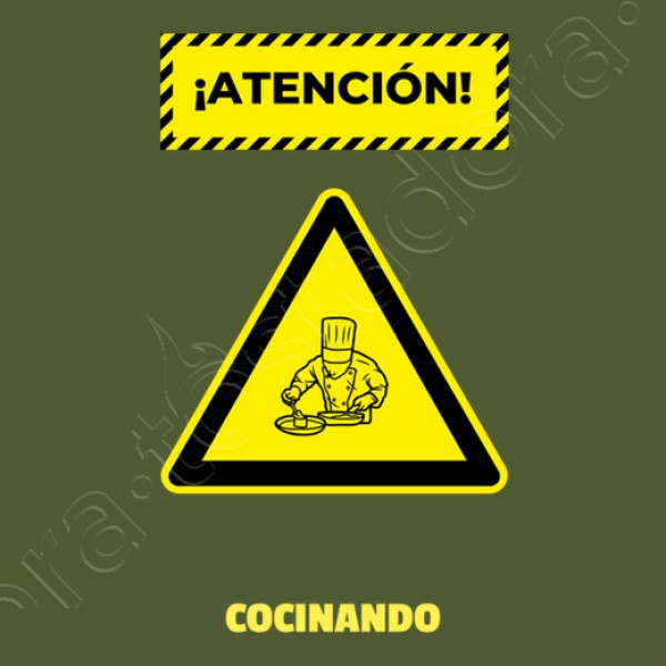 atencion cocinando nombre personalizabl