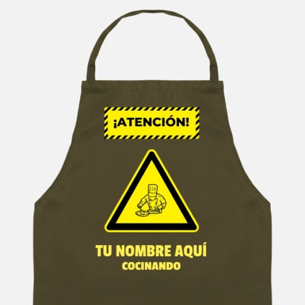 atencion cocinando nombre personalizabl