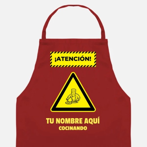 atencion cocinando nombre personalizabl