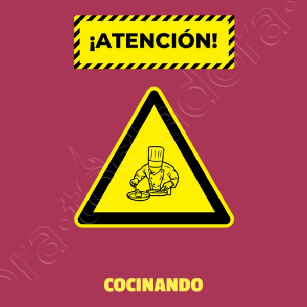 atencion cocinando nombre personalizabl