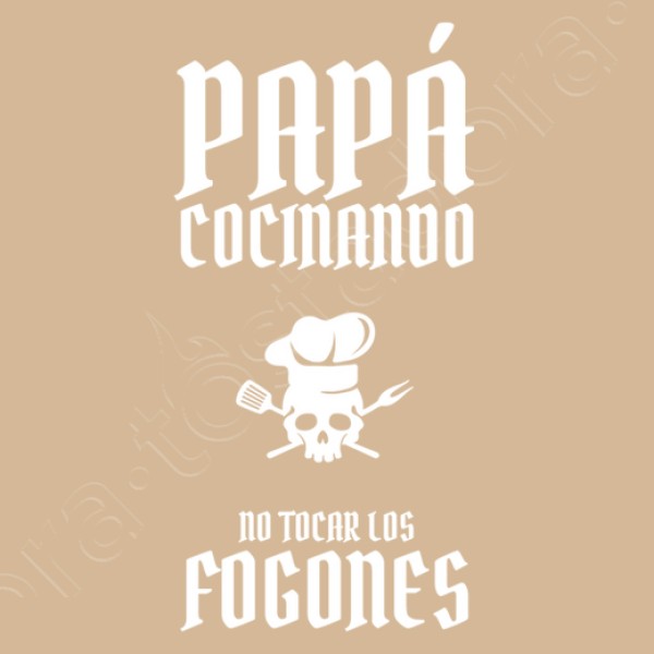 papu00e1 cocinando no tocar los fogones
