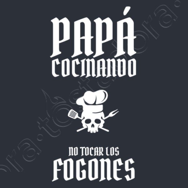papu00e1 cocinando no tocar los fogones