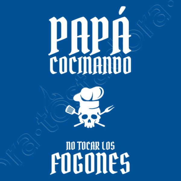 papu00e1 cocinando no tocar los fogones