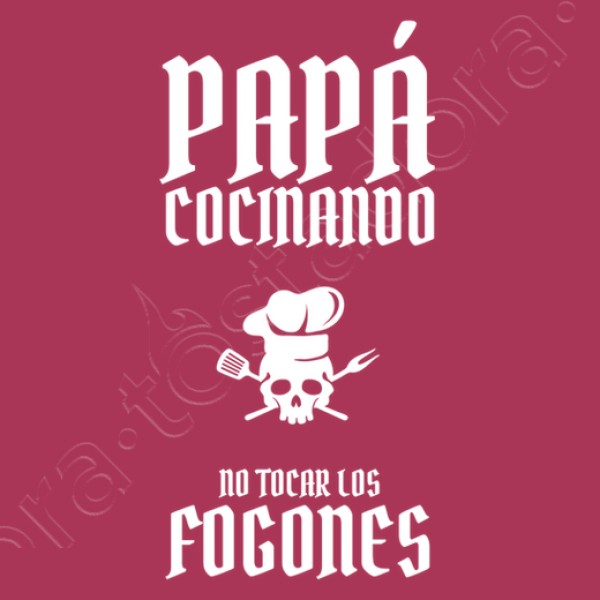 papu00e1 cocinando no tocar los fogones