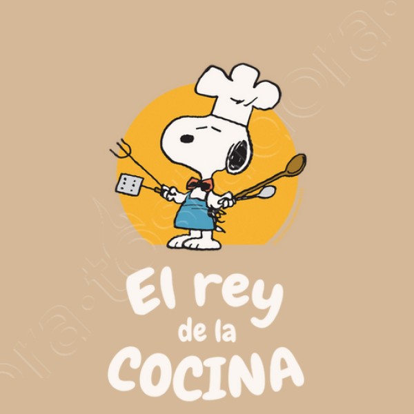 Snoopy Rey de la cocina personalizable