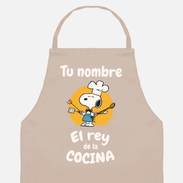 Snoopy Rey de la cocina personalizable