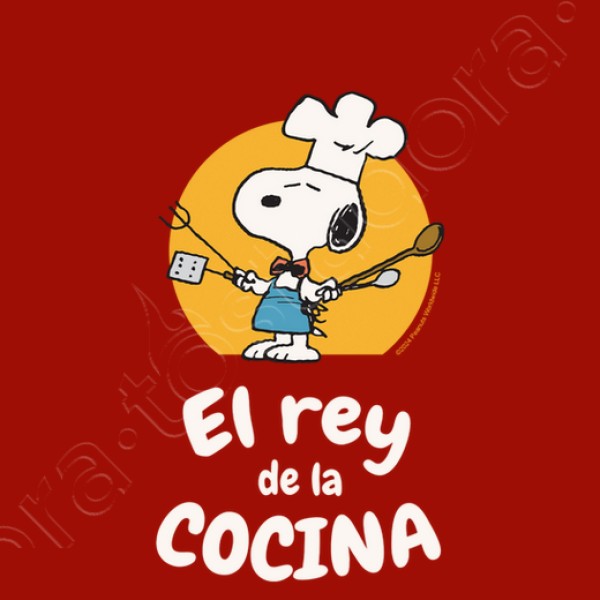 Snoopy Rey de la cocina personalizable